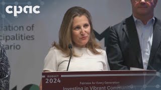 Deputy PM Freeland on rural broadband, Toronto byelection results – June 25, 2024