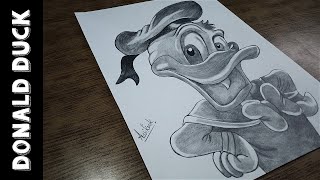 Sketch of Donald Duck (Step By Step Sketch) | Easy Drawing | Walt Disney | Aasi Kook Sketchbook