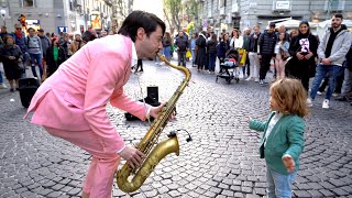 the child ENJOYS this SONG | Ameno - Era - Saxophone Cover Daniele Vitale