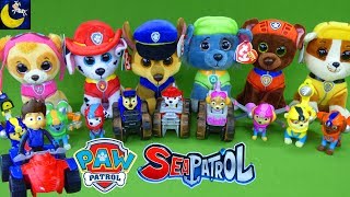 LOTS of Paw Patrol Sea Patrol Toys! My Size Lookout Tower Sea Patroller Boat Pup TY Beanie Boos Toys