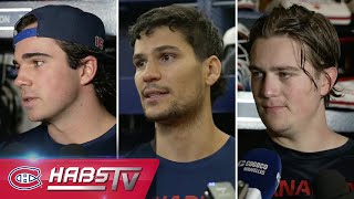 Newhook, Kovacevic + more Habs address the media at practice | FULL PRESS CONFERENCES