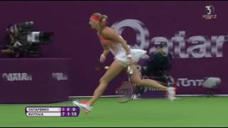 Jelena Ostapenko vs Petra Kvitova Highlights QATAR TOTAL OPEN 2016