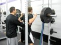 Kyle Hoppy of the Baltimore Orioles Squats w/ Bands