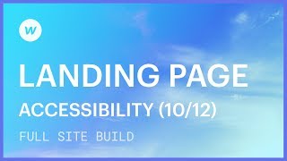 Landing page tutorial — Accessibility (Part 10 of 12)