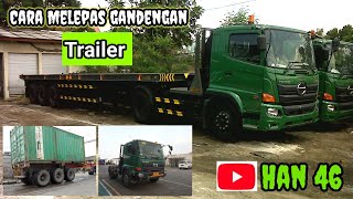 Seperti ini cara melepas gandengan trailer di unit Hino Tractor Head