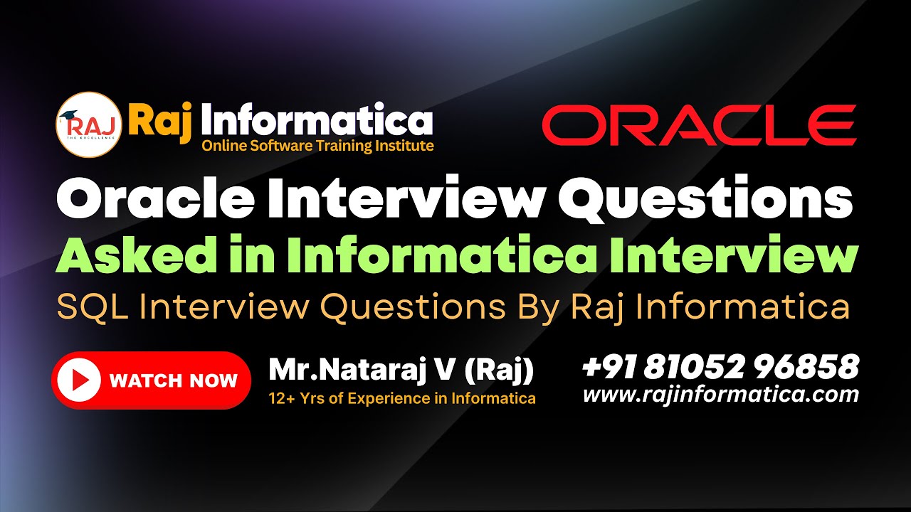 Oracle Interview Questions And Answers Asked In Informatica Interview ...