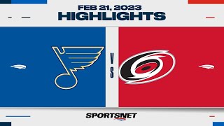 NHL Highlights | Blues vs. Hurricanes - February 21, 2023