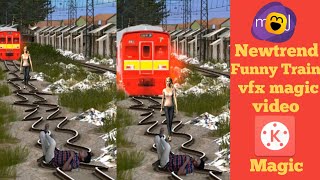 27 January 2021 Moj newtrend! funny Train vfx video! viral magic video! kinemaster editing video