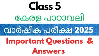 Class 5 Kerala padavali Annual exam important questions and answers 2025#exam #class5