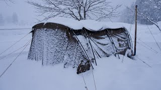 Heavy Snowfall Solo Camping | Ep.7