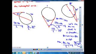 Geometry - Section 10.5: Angles \u0026 Arcs