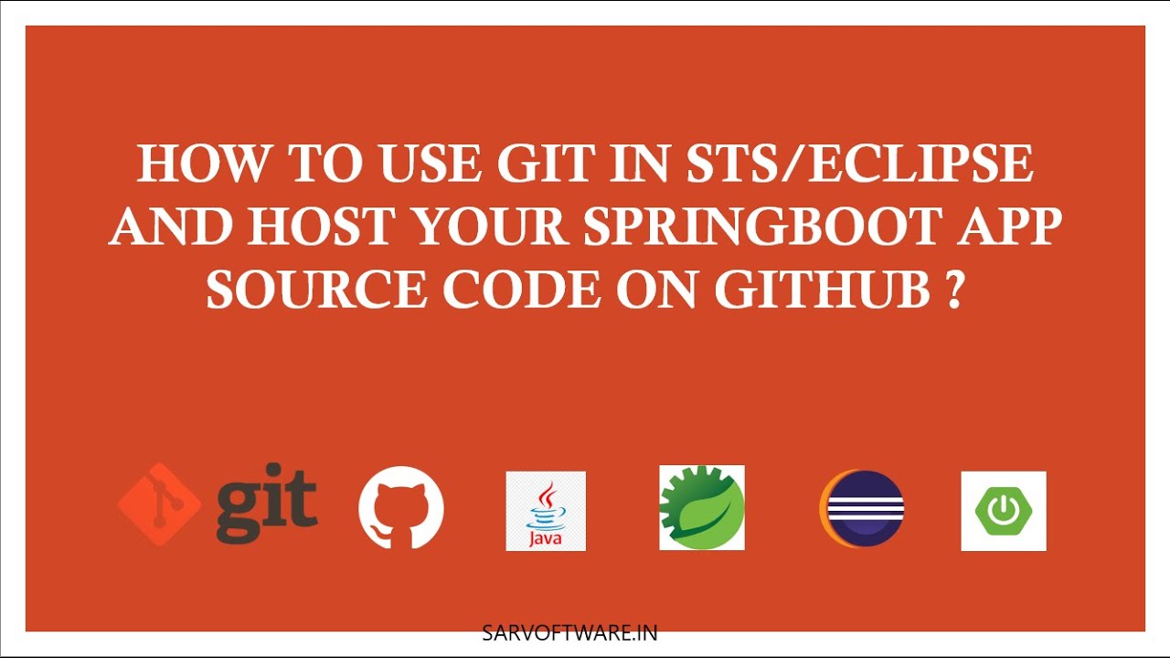 How To Use Git In Sts Eclipse And Host Your Java Springboot Project On