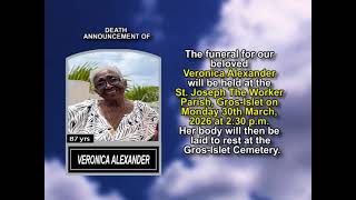 Veronica Alexander ~ Short Obituary