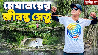 মেঘালয়ের জীবন্ত সেতু | Double Decker Living Root Bridge |  Meghalaya Tourist Places | Cherrapunji