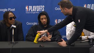Tyrese Haliburton gets in trouble for having unsponsored drink in his interview 😂