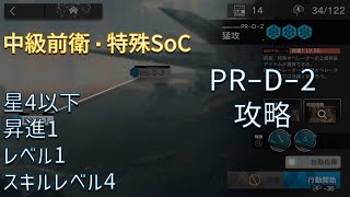 【アークナイツ】PR-D-2 低レア低レベル攻略