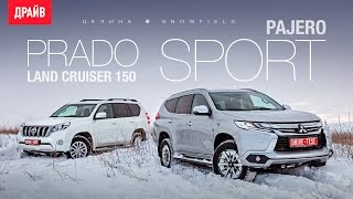 Mitsubishi Pajero Sport и Toyota Land Cruiser Prado в поле