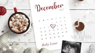 Custom Pregnancy Announcement Video - Digital Hot Chocolate and Cookies Animated Digital Calendar
