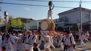 ４年ぶり！祝新調！井之尻町太鼓台も！金岡町　金岡神社盆踊り大会【馬場町、井之尻町、西御坊町】太鼓台担ぎ　令和５年８月１６日