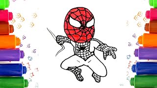 Как нарисовать ЧЕЛОВЕКА-ПАУКА / Рисуем мультяшного человека-паука / How to draw a spider man