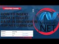 C# Asp. Net-Insert Update Delete and View With SQL Server Database insert Delete Update