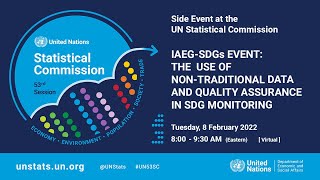 UNSC53 side event: The use of non-traditional data and quality assurance in SDG monitoring