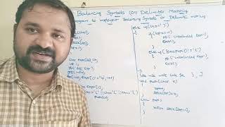 balancing symbols using stack algorithm|example|program|delimiter matching using stack