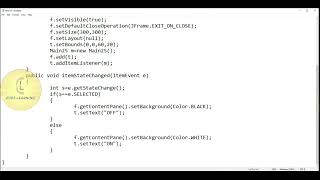 Java | Swing class 'JToggleButton change frame background' | CodeLearning