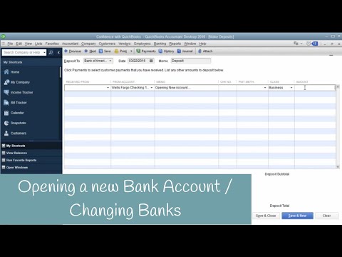 Add a New Bank Account in QuickBooks, Switching Banks Add a New Bank Account in QuickBooks, Switching Banks