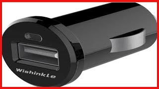 Wishinkle Car Charger Mini 12W/2.4A Fast USB Charger Adapter with Bule LED Compatible with Samsung