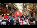 【4k 大阪散歩】大阪市北区天神祭ギャルみこし 天四南－天三 を街歩き walking around tenjin festival gal mikoshi osaka japan 2024