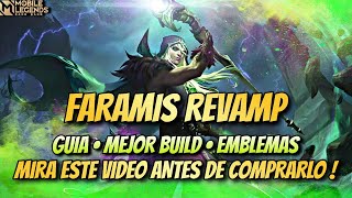 GUIA FARAMIS REVAMP - MEJOR BUILD/GUIA/EMBLEMAS - MIRA ESTE VIDEO ANTES DE COMPRARLO! mlbb esp