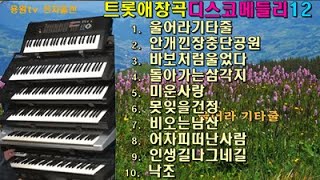 #전자올겐/ 트롯애창곡#디스코메들리12/울어라기타줄/안개낀장충단공원/바보처럼울었다/돌아가는삼각지/미운사랑/못잊을건정/비오는남산/어차피떠난사람/인생길나그네길/낙조