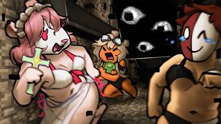 Three idiots in swimsuits run from demons in wonderland.jar