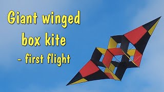 Giant winged box kite - first flight