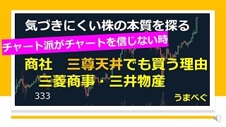 【商社　三尊天井でも買う理由　三菱商事・三井物産】20220105 気づきにくい株の本質を探る #三菱商事,　#三井物産, #伊藤忠商事, #住友商事,　#丸紅, #商社, #株式投資,