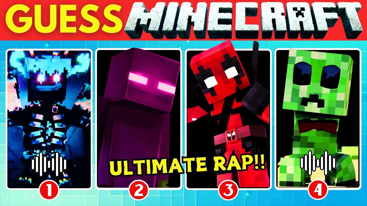 Guess The Minecraft Character By Voice Sound Ultimate Minecraft Rap