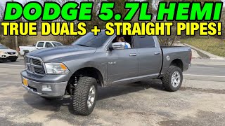 2010 Dodge Ram 1500 5.7L HEMI BIGHORN TRUE DUAL EXHAUST w/ STRAIGHT PIPES!