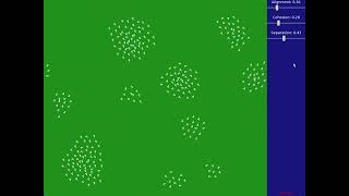 Flocking Simulation of Boids in Love2D