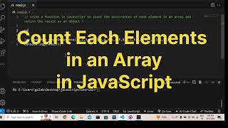 Count Each Elements in an Array in JavaScript | JavaScript | #coding #javascript #interview #youtube