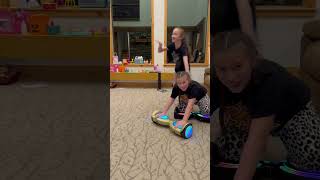 Cute Girl Shows Off Her Impressive Hoverboard Skills! (Balancing Goals!) #skills #shorts #hoverboard