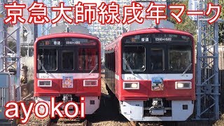 京急大師線1500形 2018年戌年ヘッドマーク 【Happy New Year Train】