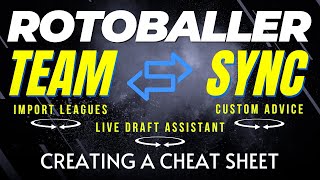 2024 NFL Team Sync Tutorials - Creating A Cheat Sheet | RotoBaller