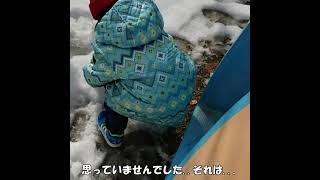 はじめての雪遊び（２歳児）⑯「ビックリ！お手手が！？」