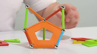 TUTORIAL - Geomag Supercolor - 35 pcs - 100% Recycled Plastic - ITEM 377