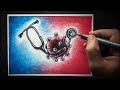 Oil Pastel  Drawing for Beginners - Step by Step | Oil Pastel and Brush Pen Tutorials