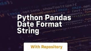 python pandas date format string