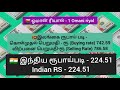 money exchange rates today நாணய மாற்று வீதம் இலங்கை மற்றும் இந்திய ரூபாய்படி dollar euro dinar