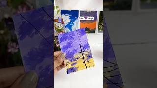 Aesthetic Purple Sky Painting l Acrylic Painting Shorts l#art #shorts #artshorts #painting #trending
