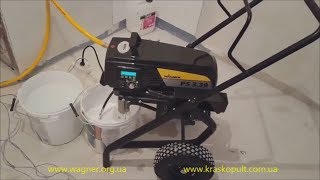 Wagner ProSpray 3.39 механизированное нанесение шпаклевки Эльф Д60. Запуск. Тест.